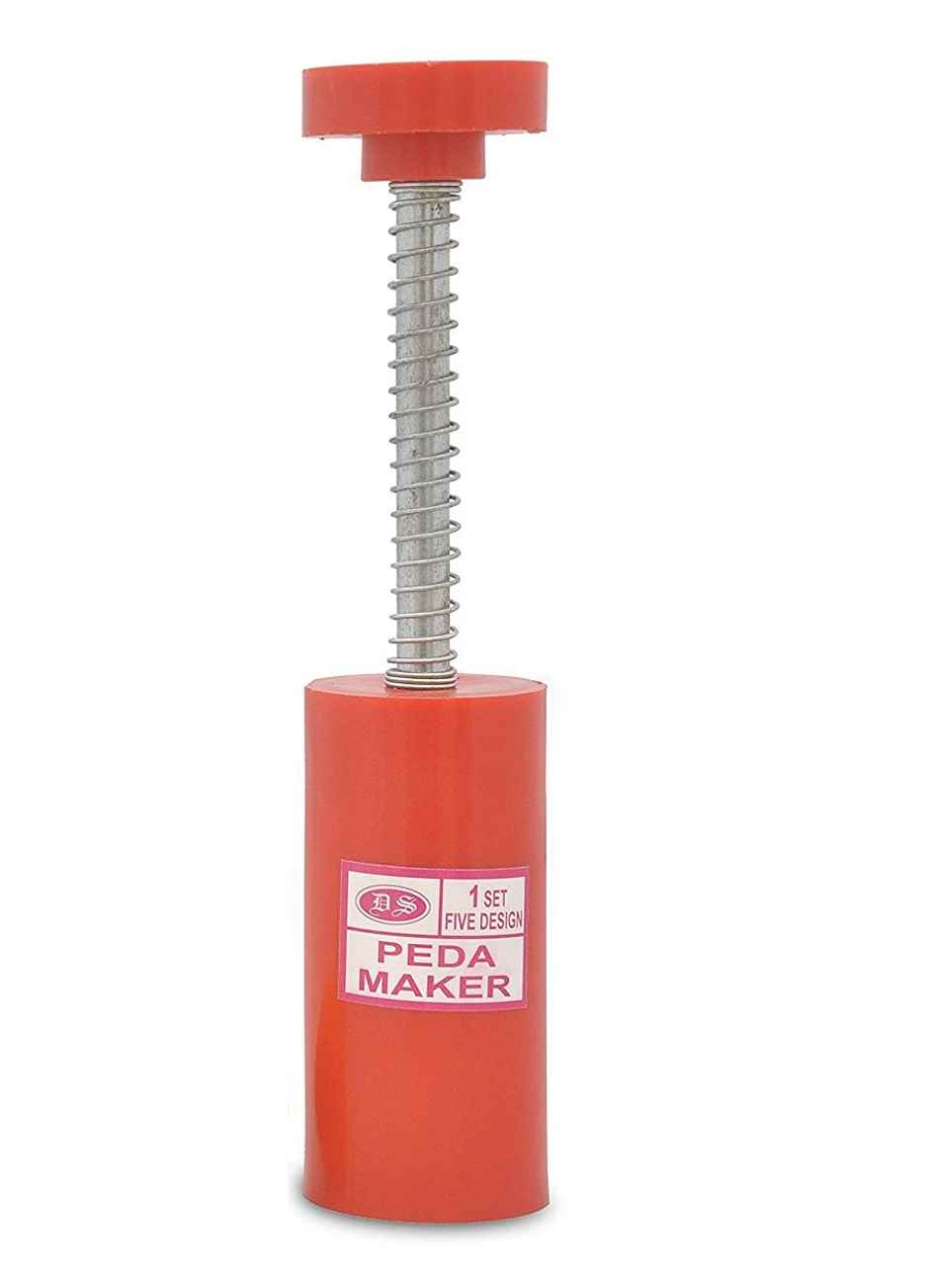 Ds Peda Maker Press Stamp, 5-In-1 Peda Shape Mould, Plastic Kitchen Accessory, 1.5 Inch - Yellow