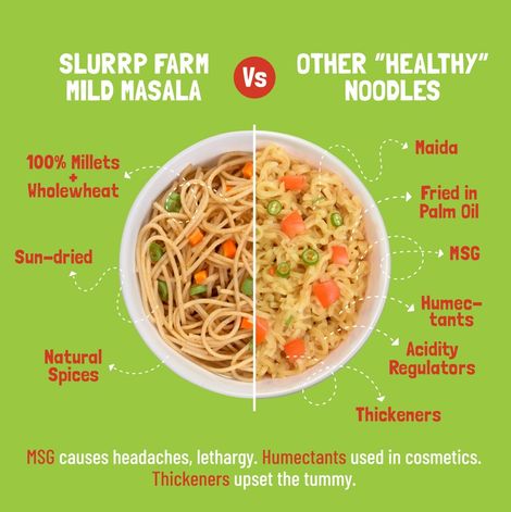 Slurrp Farm Millet Noodles - Mild Masala | No Maida and Not Fried Combo