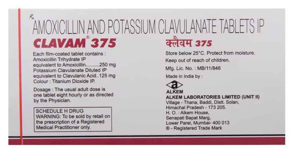Clavam 375 Tablet
