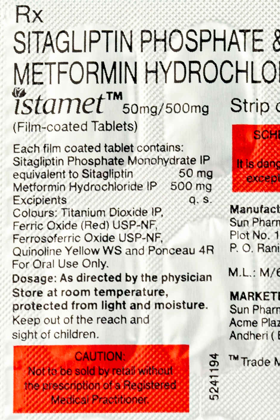 Istamet 50mg/500mg Tablet