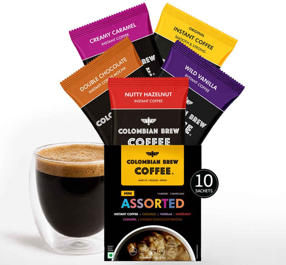 Colombian Brew Assorted Instant Coffee Sachets Pack | 10 Sachets