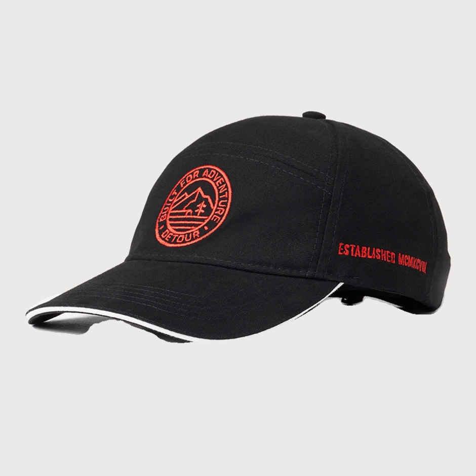 Wildcraft Unisex Embroidered Cotton Baseball Cap | Black - Free Size