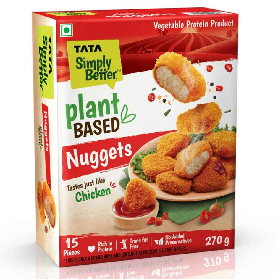 Tata Simply Better Plant-Based Chicken Nuggets, Tastes Just Like Chicken - 15 Pieces