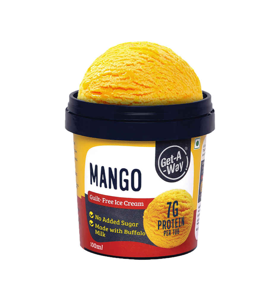 Get-A-Way Mango High Protein Ice Cream Cup | Zero Added Sugar