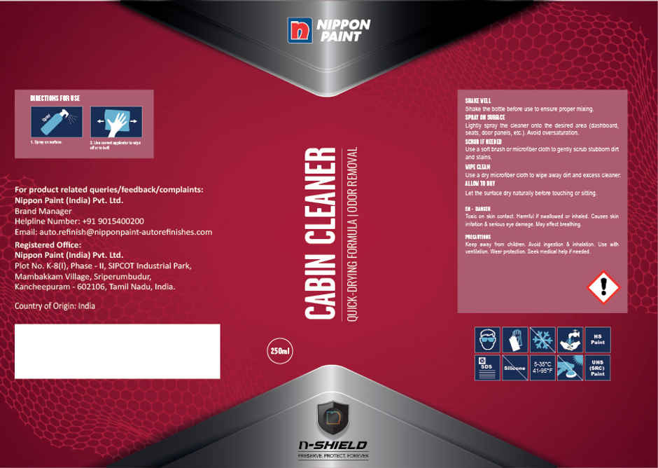 Nippon Paint Car Interior & Dashboard Cleaner | Removes Tough Stains Restores Natural Shine