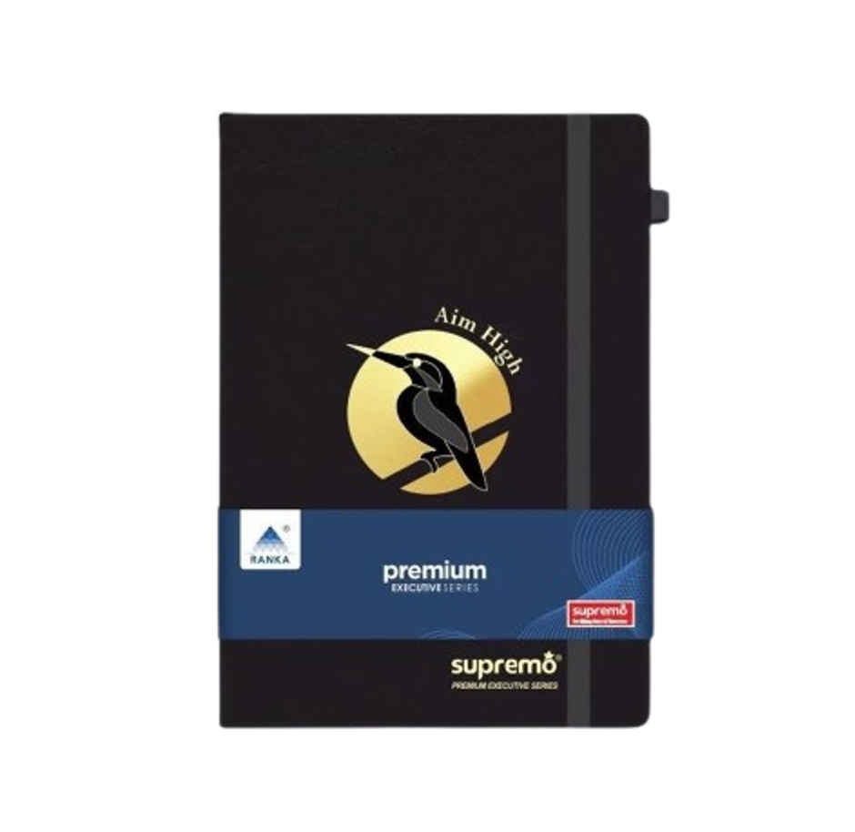 A5 Pu Diary Elastic Band And Pen Holder-192 Pages (Assorted Prints)(1pc) & Igp Golden Rose Forever(1pc) Combo