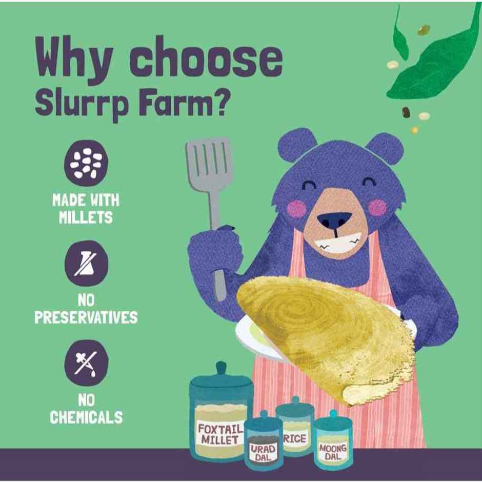 Slurrp Farm High Protein Millet Spinach Dosa Instant Mix | Natural And Healthy Food