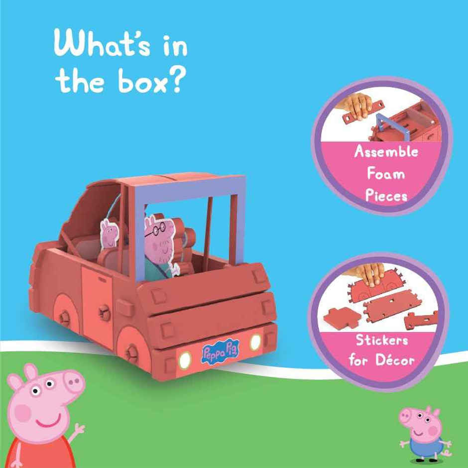 Li'l Wizards Peppa Pig 3D Build N' Play Convertible Car (Ages 3+)