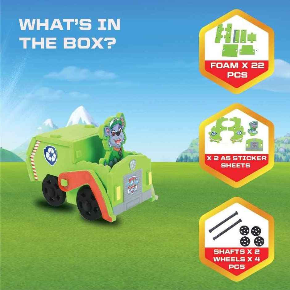 Li'l Wizards Paw Patrol Rocky 3D Build N' Play Recycling Truck (Ages 3+)