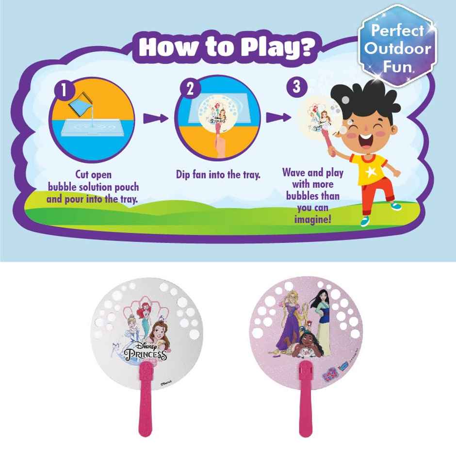 Bubble Magic FanBubs Disney Princesses - Bubble Maker Toy (Ages 3+)