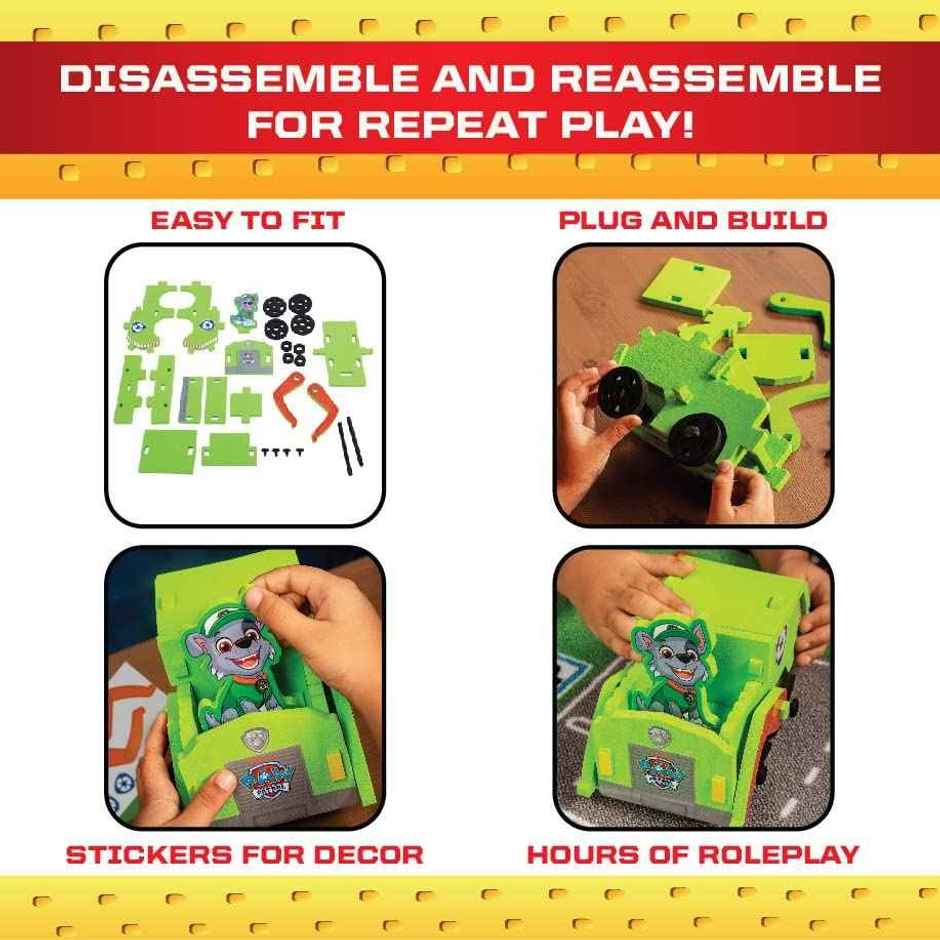 Li'l Wizards Paw Patrol Rocky 3D Build N' Play Recycling Truck (Ages 3+)