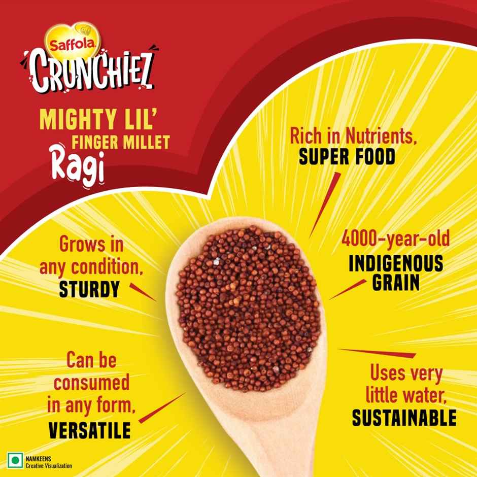 Saffola Crunchiez (Munchiez) Ragi Chips Takatak Tomato, Tasty and Healthy Snacks