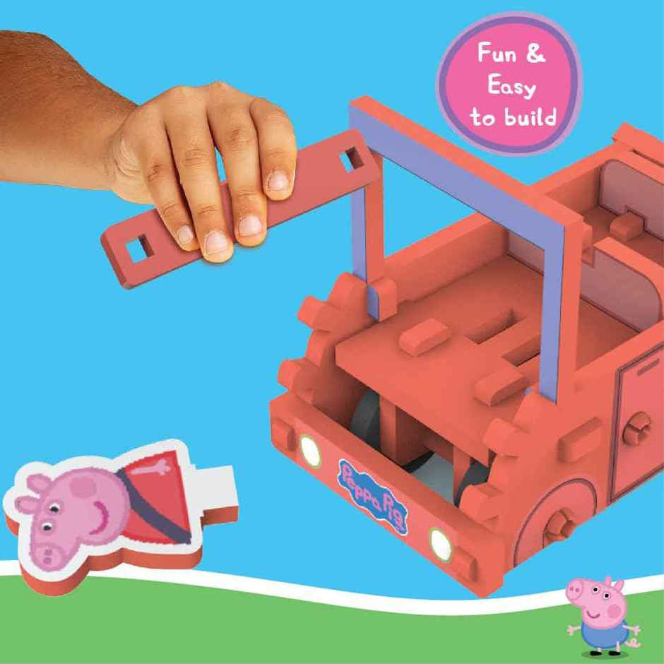 Li'l Wizards Peppa Pig 3D Build N' Play Convertible Car (Ages 3+)