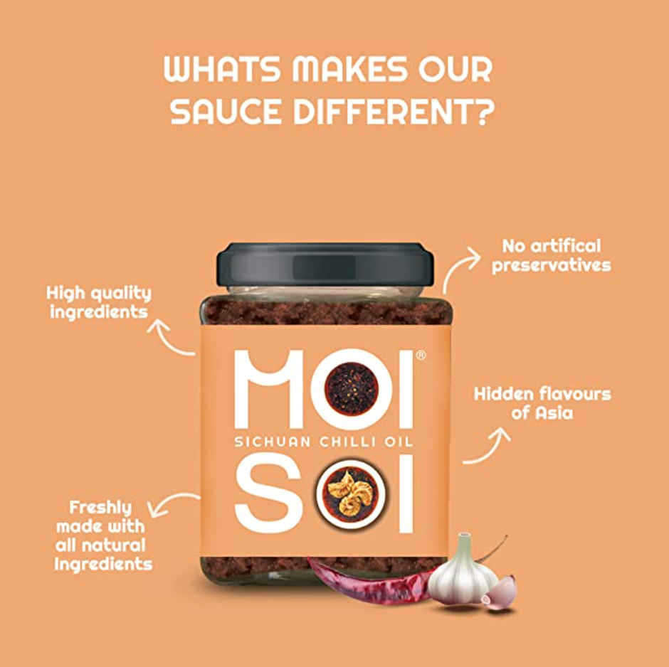 Moi Soi Sichuan Chilli Oil- For Stir Fry Marinade Spread & Dip Combo