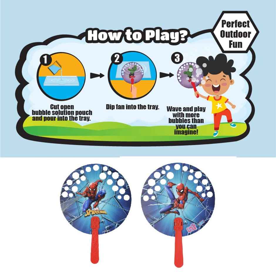 WinMagic Toys Bubble Magic Fan Bubs Spiderman