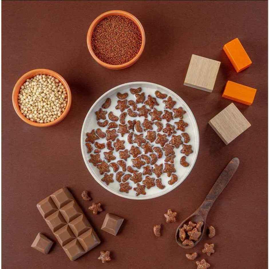 Slurrp Farm Choco Crunch Chocolate Cereal - Ragi Stars And Moons No Maida, No Refined Sugar