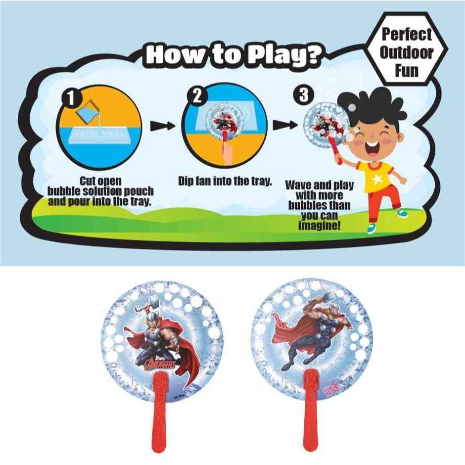 Bubble Magic FanBubs Thor - Bubble Maker Toy (Ages 3+)