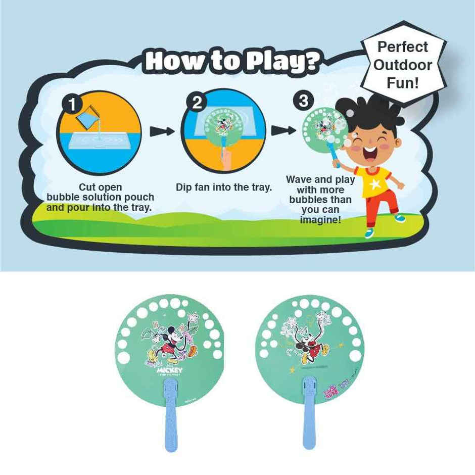 Bubble Magic FanBubs Mickey Mouse Theme - Bubble Maker Toy (Ages 3+)