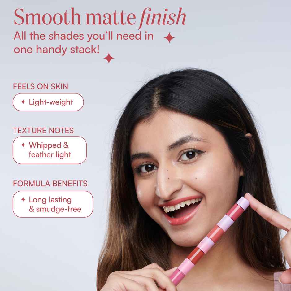 Gush Beauty Super Stack 4 in 1 Liquid Lipstick Stack | Conditioning & Pigmented | Standout Brights | Pink