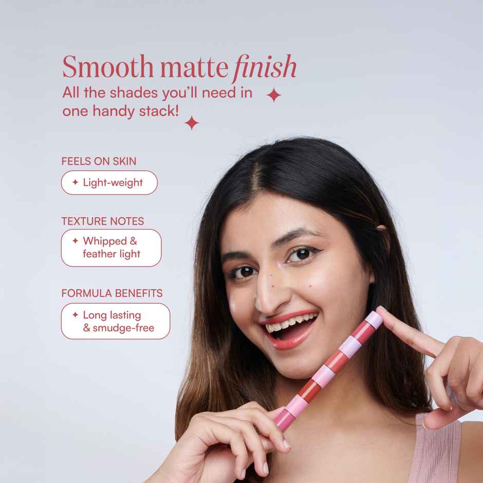 Gush Beauty 4-in-1 Liquid Lipstick Stack | Conditioning & Pigmented | Brown Shades