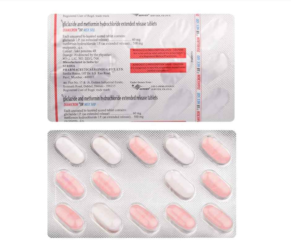 Diamicron XR Mex 60/500 Tablet