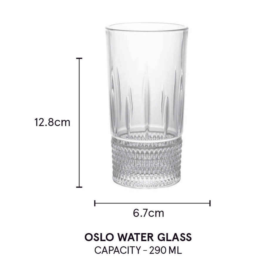 Sanjeev Kapoor Oslo Water Glass 290 ml - Set Of 6 Pcs