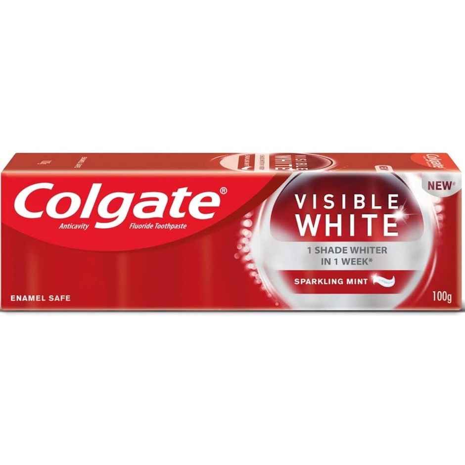 Colgate Visible White Toothpaste Teeth Whitening Starts in 1 week Safe on Enamel, Stain Removal