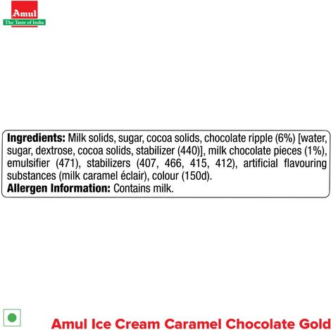 Amul Gold Caramel Chocolate Ice Cream Tub