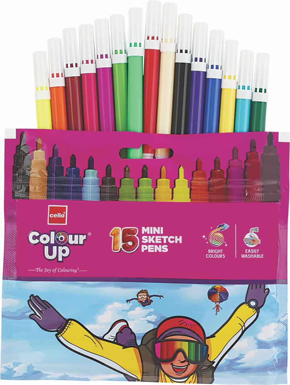 Cello Colourup Mini Sketch Pens 15 Shades
