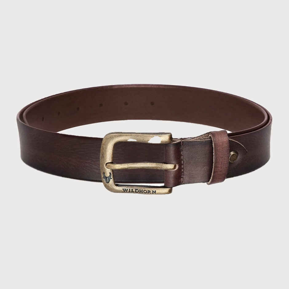 Wildhorn Men's Solid Genuine Leather Wallet and Belt Combo | Blue - Free Size