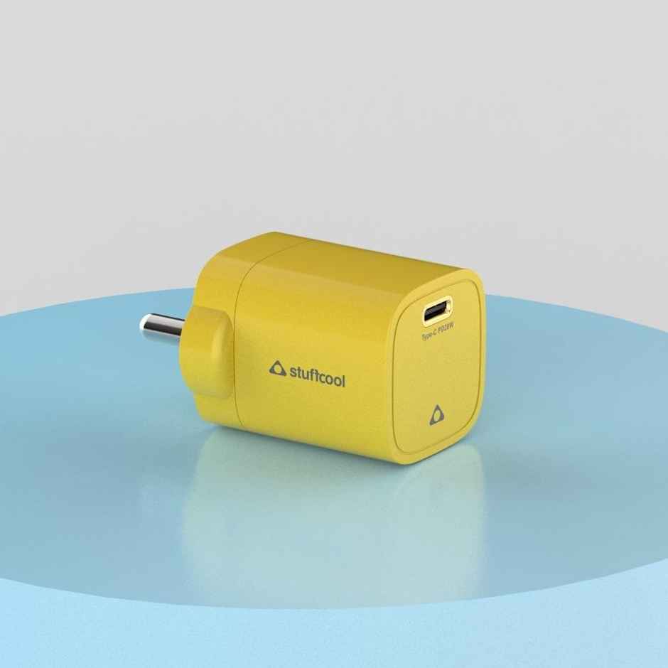 Stuffcool Nuevo 20W Smallest Wall Charger for iPhone (Yellow)