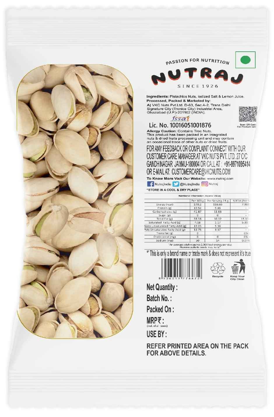 Nutraj Roasted & Salted Pistachio