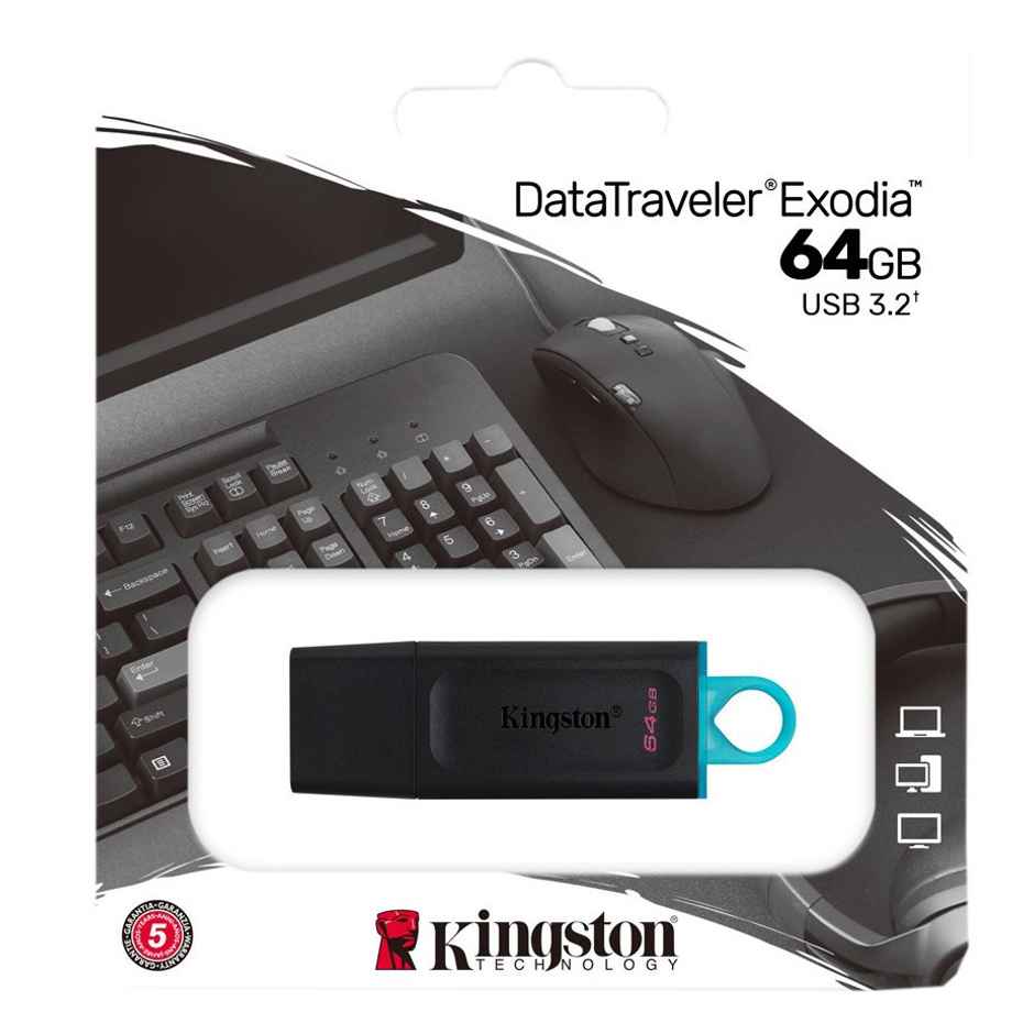 Kingston Datatraveler Exodia Dtx/64 Gb Pen Drive Usb 3.2 Gen 1 (Multicolor)