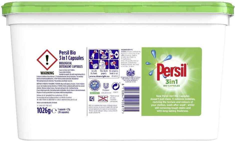 Persil 3 In 1 Bio Detergent Capsules