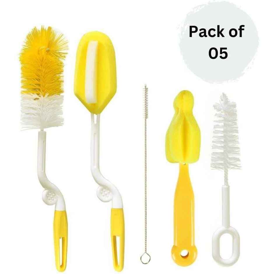 Daluci Baby Milk Bottle Nipple and Straw Brush with Sponge For Easy Cleaning