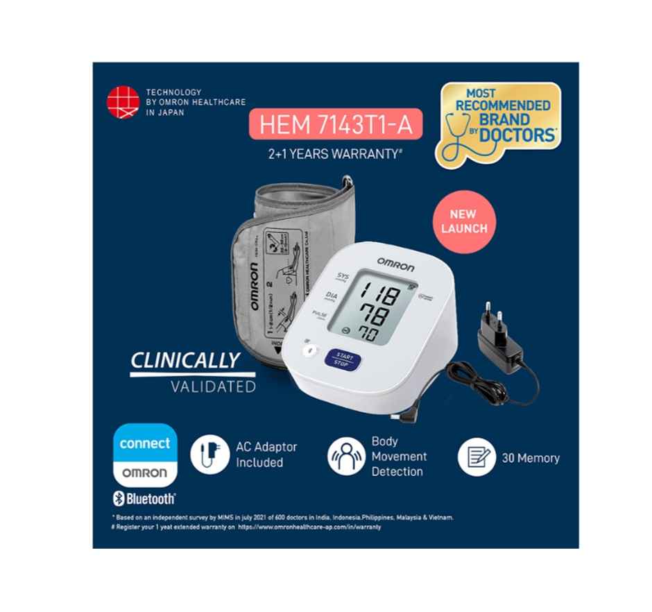 Omron HEM 7143T1 A Digital Bluetooth BP Monitor