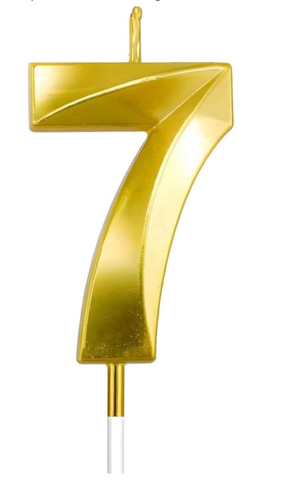 Number 7 Golden Candle | Chrome