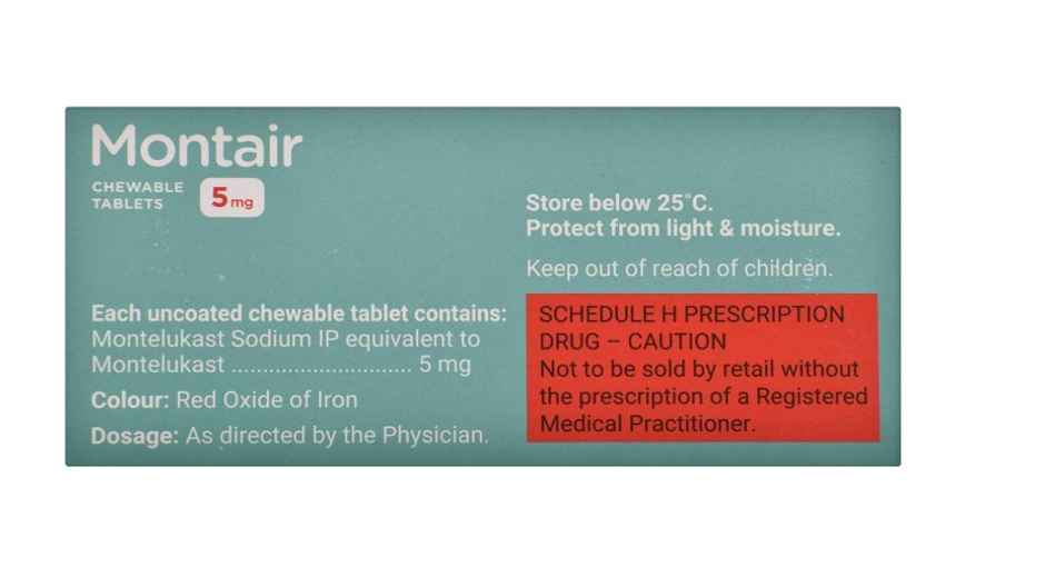 Montair 5mg Strawberry Flavour Chewable Tablet