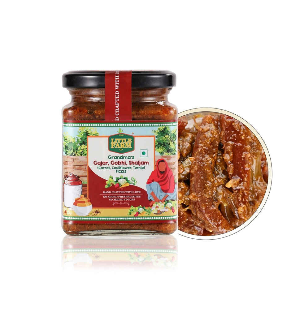 The little Farm Co. Mixed Gobhi Gajjar Shalgum Pickle | Achaar | Made with jaggery