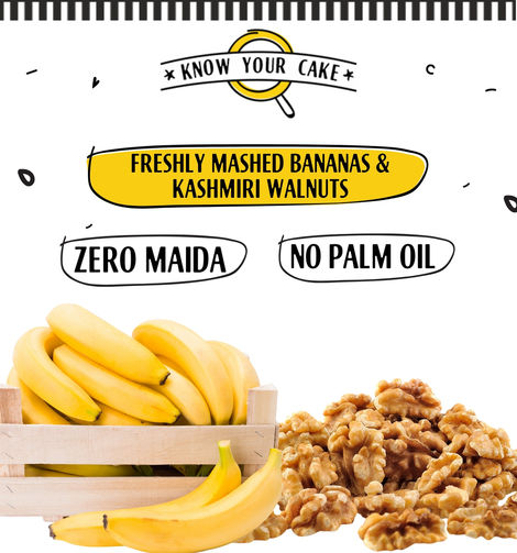 The Baker's Dozen Wholewheat Banana Walnut Cake