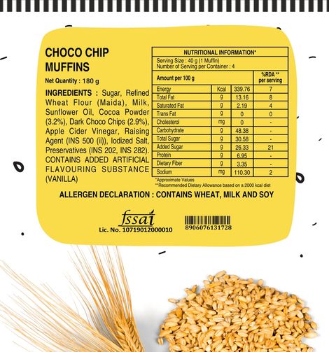 The Baker'S Dozen Choco Chip Muffins