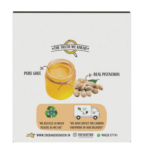 The Baker's Dozen Nankhatai Premium Butter Flavoured Pure Ghee Biscuits Cookies | Palm Oil-free