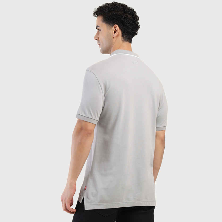 Levi's Men's 100% BCI Cotton Polo T-shirt | Medium Grey - S