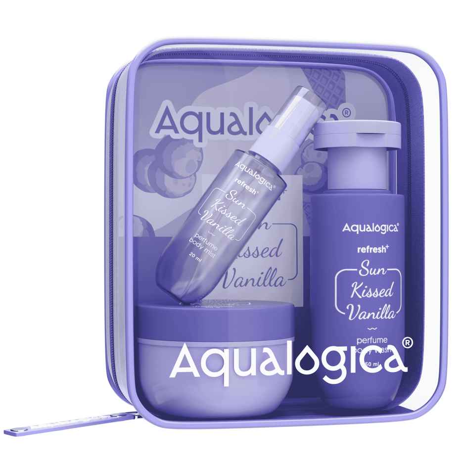 Aqualogica Refresh+ Body Care Set- Sun Kissed Vanilla | Hydrating Summer-Friendly Formula
