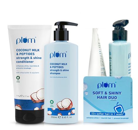 Plum Coconut Milk & Peptides Soft & Shiny Hair Duo For Soft & Silky Hair