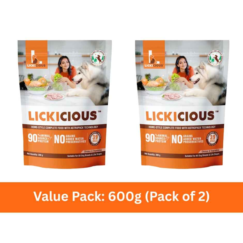 LICKICIOUS Complete Wet FOOD | No Preservatives | No Grains | 100% Natural