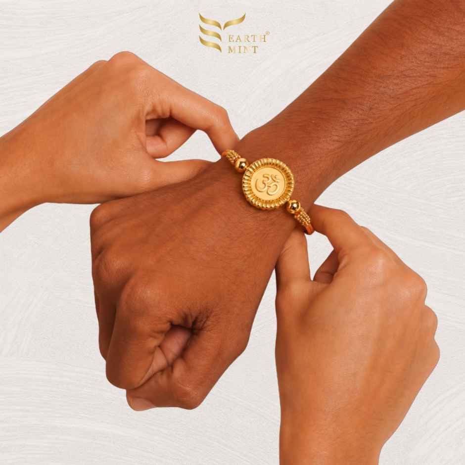 Earthmint 24k Gold Rakhi | Rolex - Om - 50mg