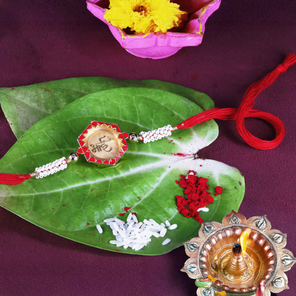 Earthmint 24k Gold Rakhi | Eternal Love - Bhai - 50mg