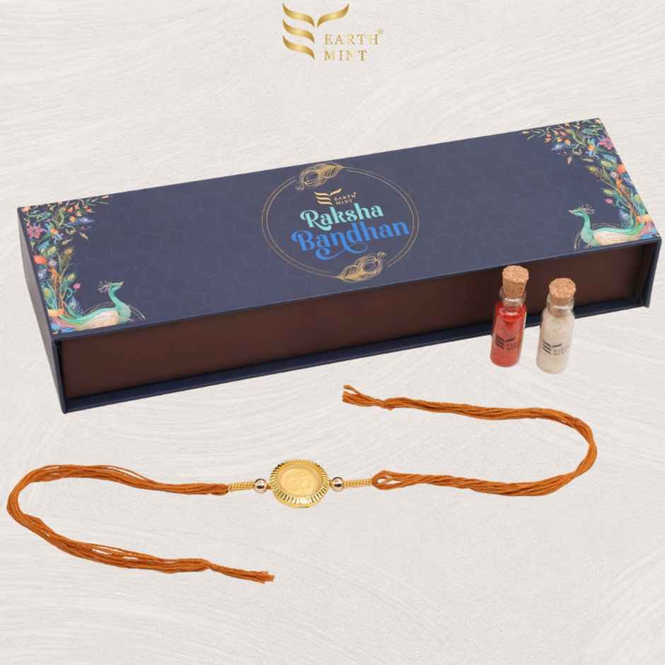 Earthmint 24k Gold Rakhi | Rolex - Om - 50mg