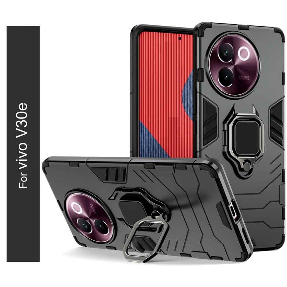 Kwine Case Vivo V30E Back Cover - Ring Holder Stand Case